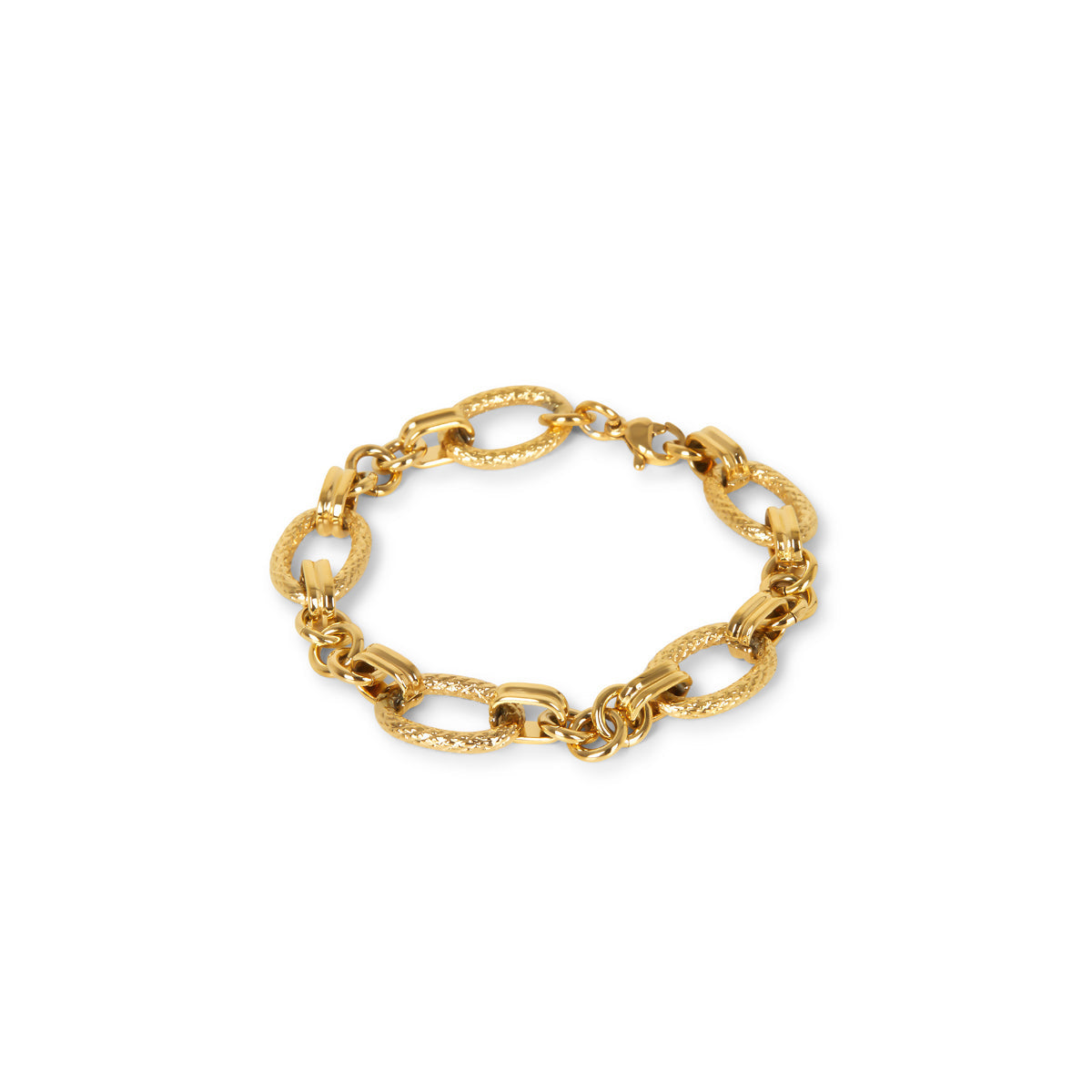 Sicily Link Chain Textured Bracelet