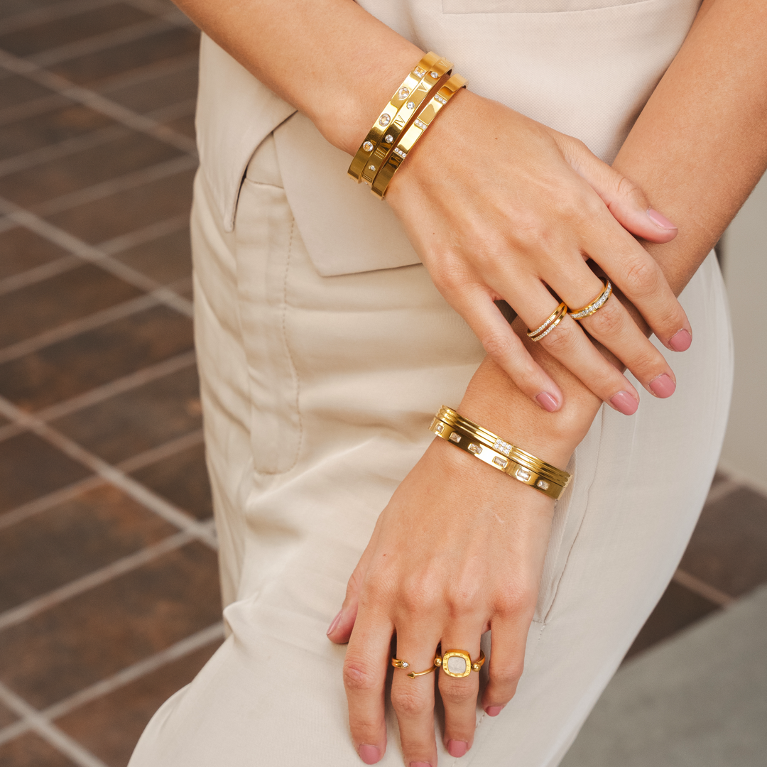 Numeral Stone Bangle