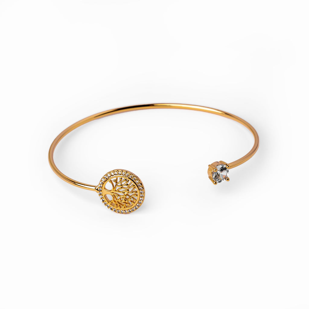 Tree Of Life Stone Bangle Bracelet