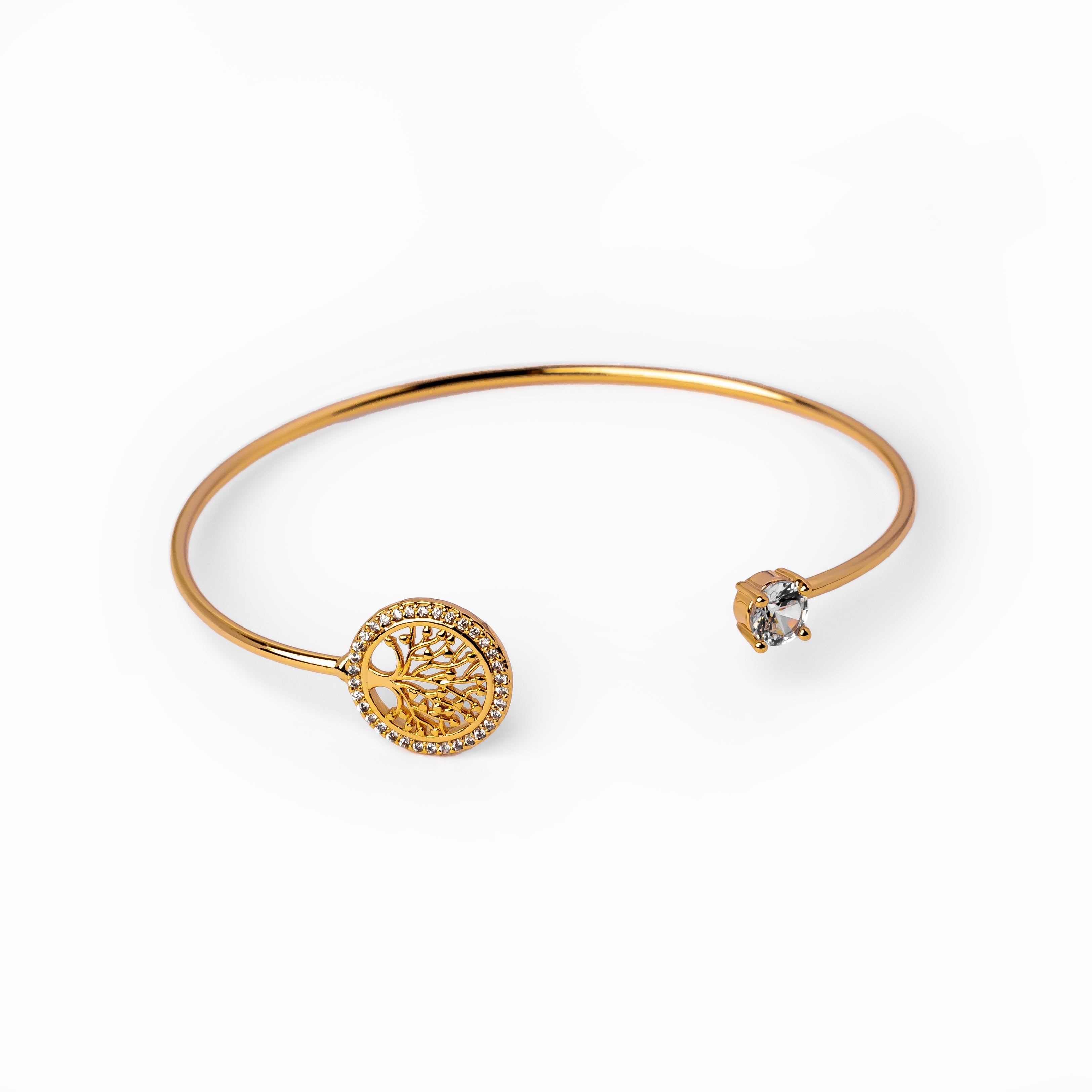 Tree Of Life Stone Bangle Bracelet